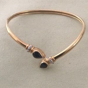 Sapphire & Diamond Vermeil Bangle Bracelet